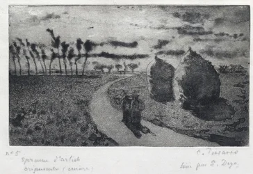 Crépuscule (avec Meules), 1879 (eau-forte, aquatinte, pointe sèche et papier de verre)